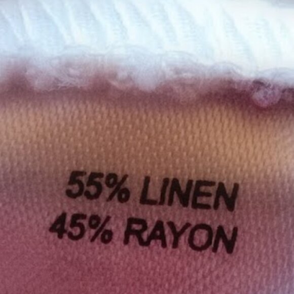 White Linen Blend Baggy Summer Pants Size 2  -- - Picture 3 of 3